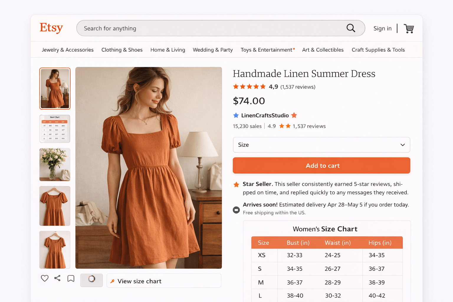 Size Chart Generator for Etsy - Create Size Charts for Etsy Listings ...